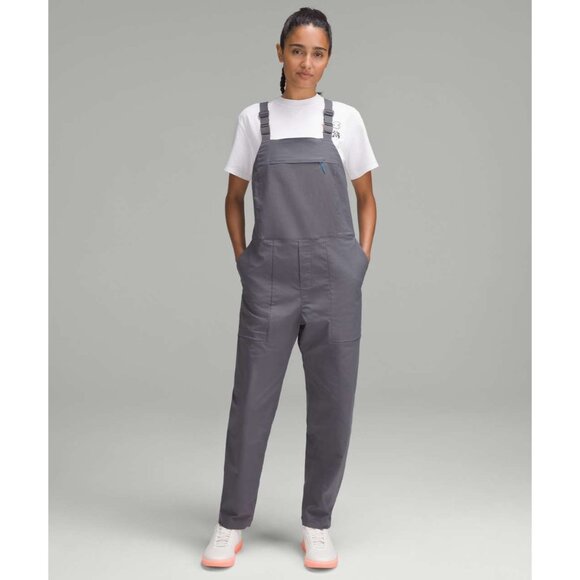 Lululemon Womens Twill Woven Overalls Pride Traverse Grey Size 10 - Picture 1 of 6
